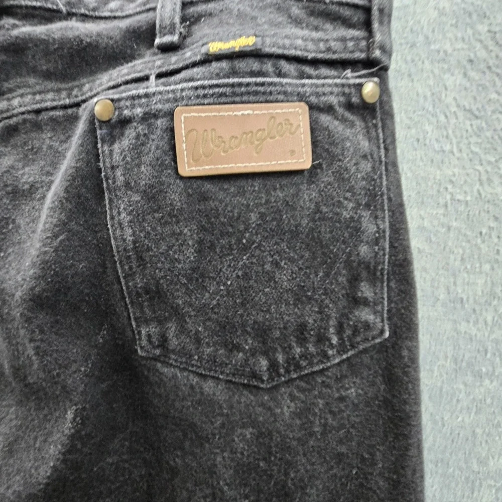 VINTAGE Wrangler Men Jeans 36X30 Black Denim 13MWZWK Cowboy Cut Original 90s USA
